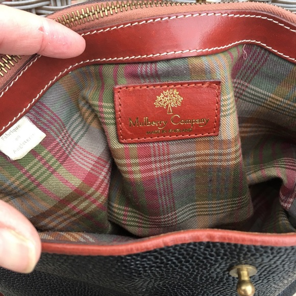 Mulberry Bags Mulberry Co Made In England Pebble Black Tan Trim